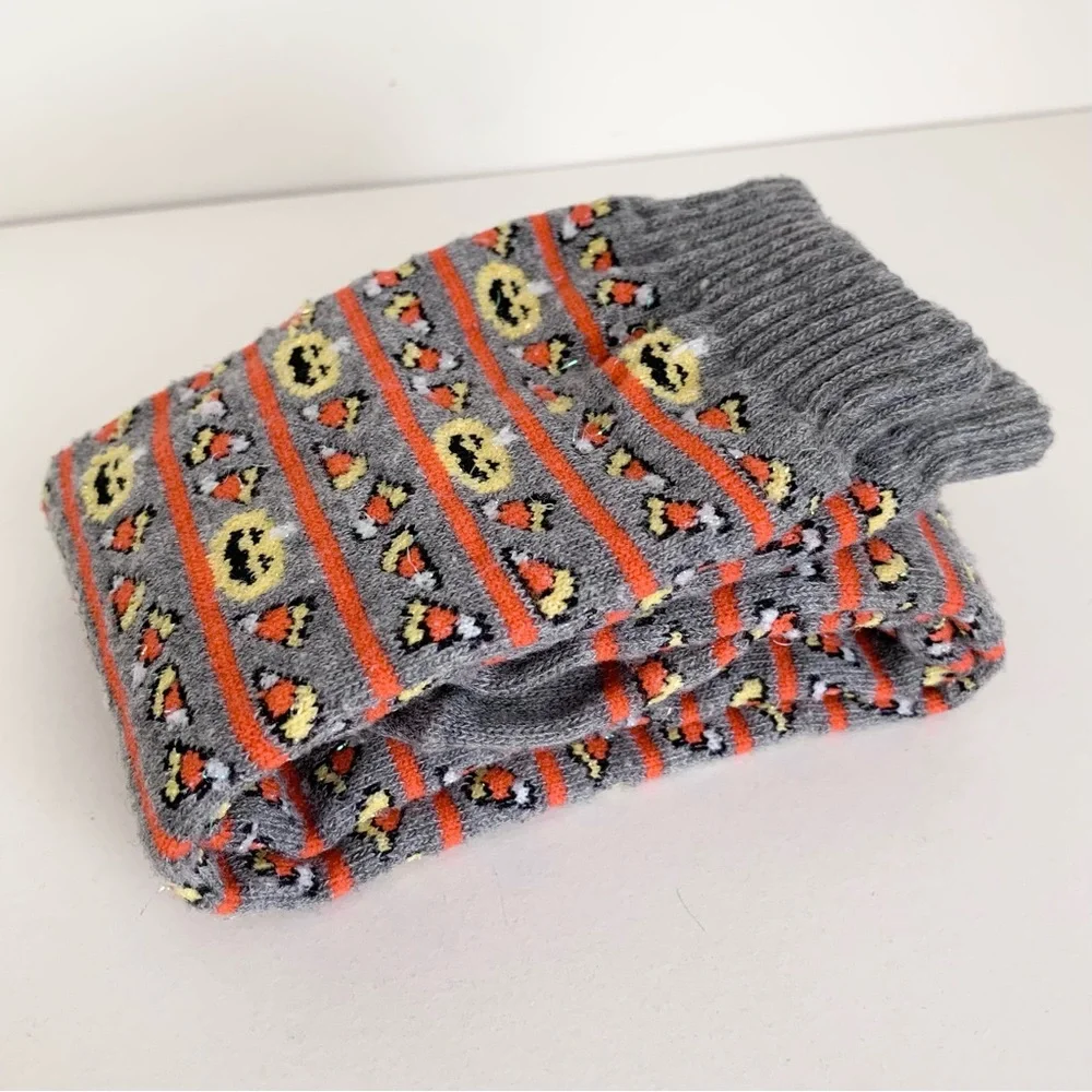 Vintage Halloween glitter socks candy corn and Jack o lanterns
